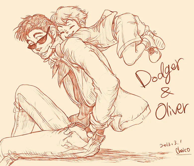 dodger_and_oliver_by_chacckco-d5wkxgj
