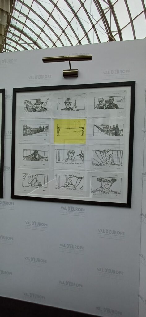 Storyboards de la séquence du pont suspendu