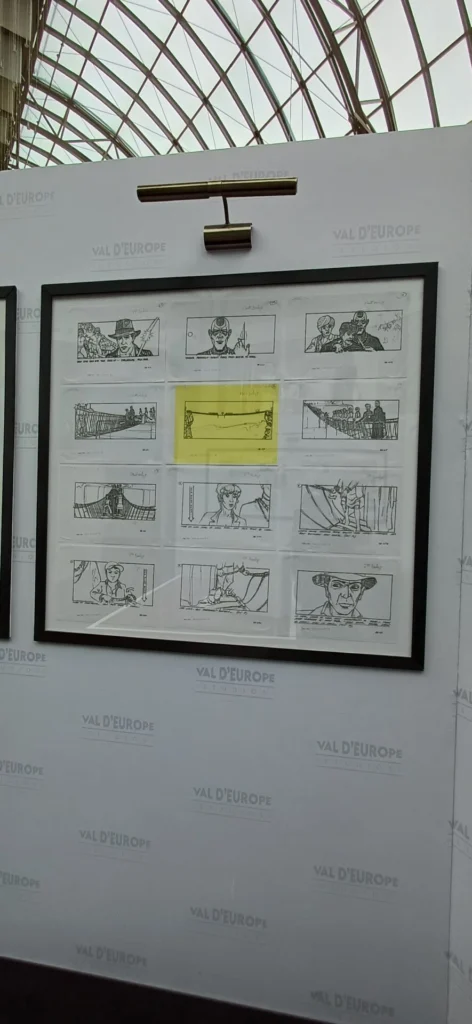 Storyboards de la séquence du pont suspendu
