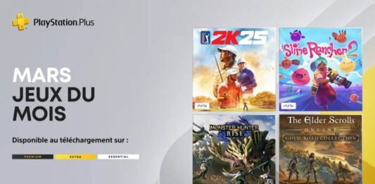 PSN+ Mars 2026 : 4 jeux, 4 builds PGA2K25 Monster Hunter Rise , Slime Rancher 2 ,ESO zéro crash playstation plus mars 2026